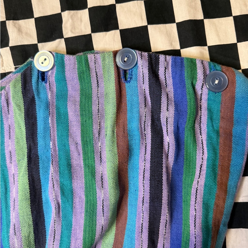 Vintage Striped Multi-Color Wide-Leg Jumpsuit - Picture 2 of 4